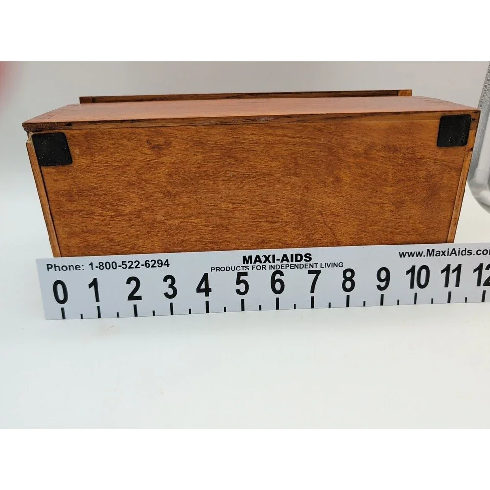 Vtg Oak Box Dovetail Handmade Hinged Lid Jewelry Watch Trinket